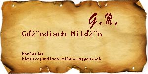 Gündisch Milán névjegykártya